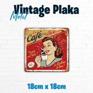 18×18 cm Kare Metal Plaka