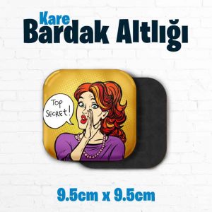Kare Metal Bardak Altı